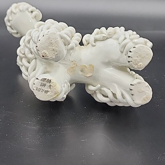 VTG Spaghetti Art French Male Poodle Dog Ceramic MCM Italy Anthropomorphic - Picture 10 of 12